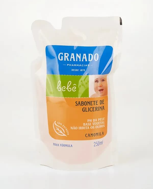 Refil Sabonete Líquido de Glicerina Granado Bebê Camomila 250ml