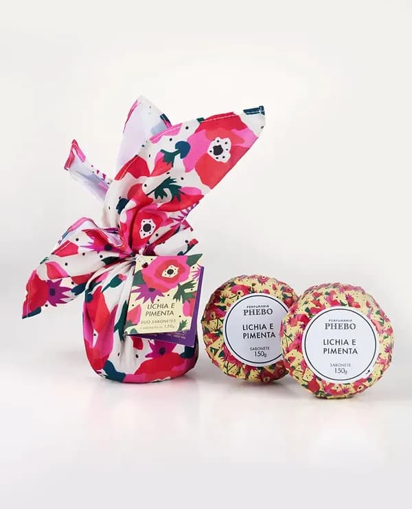 Kit Sabonete em Barra Lenço Lichia e Pimenta