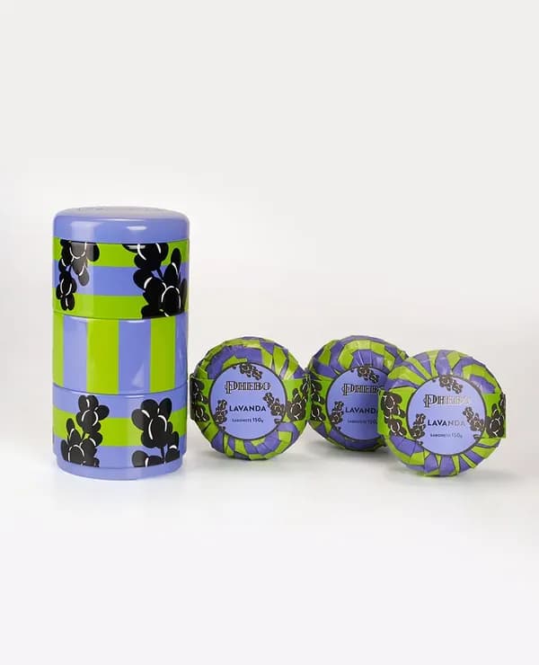 Kit Lata Sabonetes em Barra Águas Lavanda